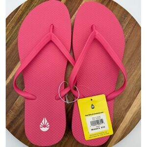 NEW Womens Flip Flops Pink Thong Sandals Summer Beach Shoes Size 9/10